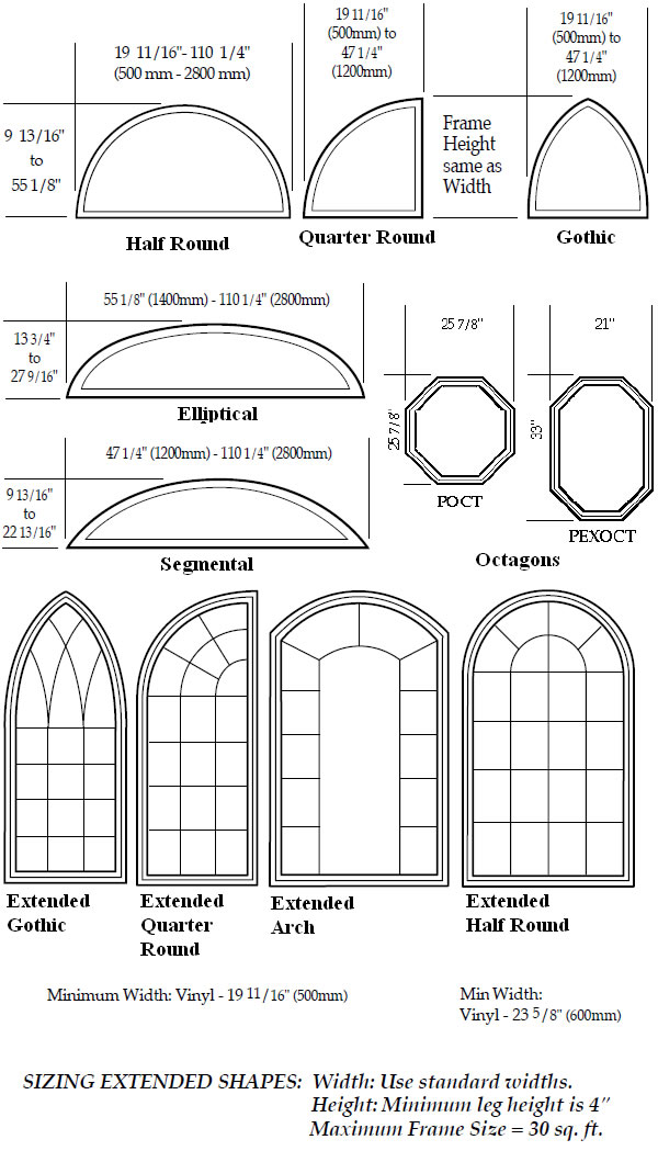 Windows & Door Sizes & Shapes Golden Windows